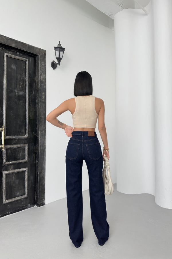 Yüksel Bel Straight Kot Pantolon 7033