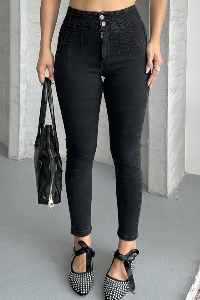 Blugi skinny cu dungi 7053