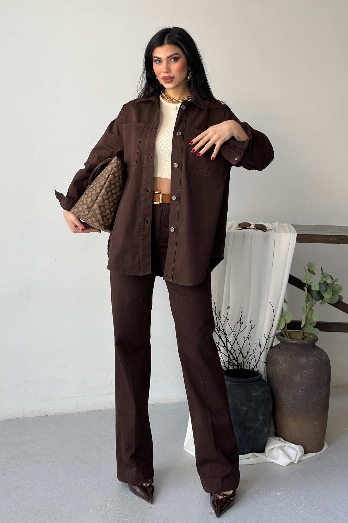 Cămașă Denim Oversized cu Butoane 6080