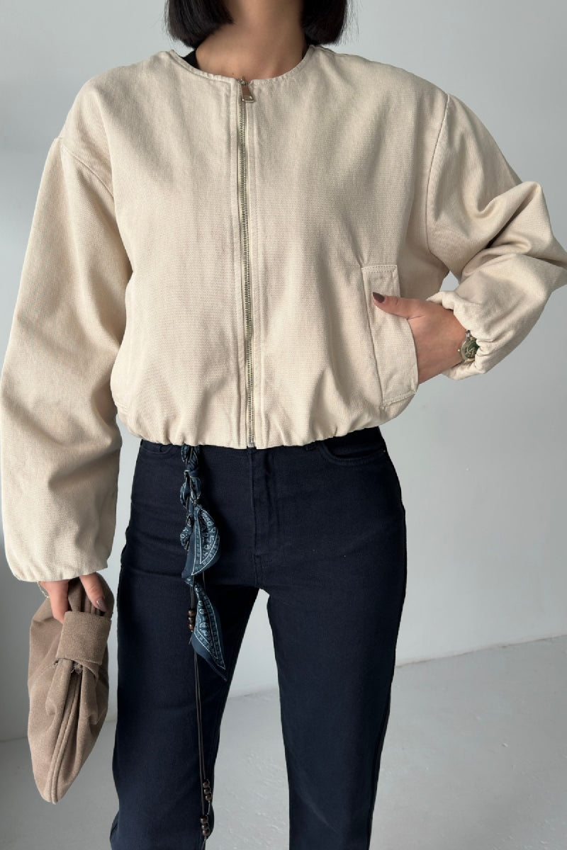 Jachetă Bomber cu Elastic 6198