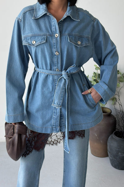 Cămașă Oversized cu Centură 6250
