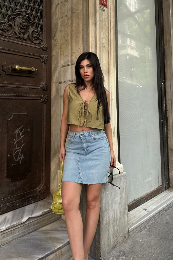 Fustă mini din denim 1040