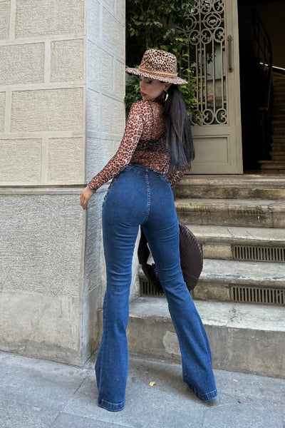 Pantalon cu Detaliu Ochi Pasare si Snur 7095