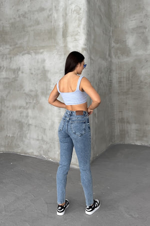 Blugi din denim Lycra Click 7036