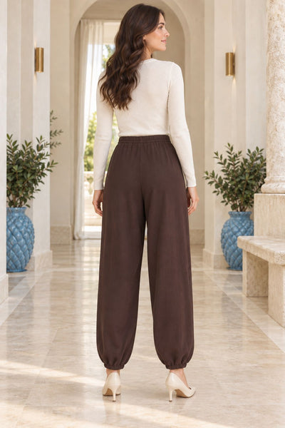 Kroşetalı Paça ve Beli Lastikli Pantolon 7241