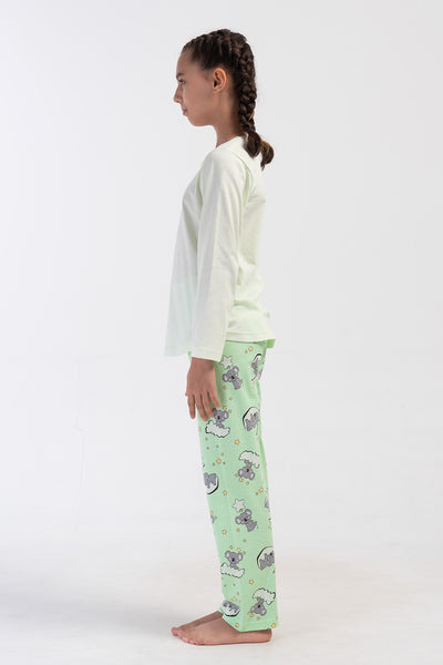 KIZ COCUK P.SUPREM O YAKA UZUN KOL ETEGI OVAL PIJAMA TAKIM(9-10/15-16) - SPRAY