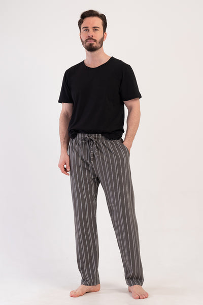 Cepli Erkek Penye Süprem Xxl Tek Alt Pijama - Füme