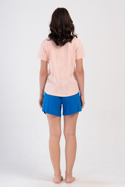 KADIN P.SUPREM O YAKA KISA KOL ETEGI OVAL SORT TAKIM - SOFT PINK