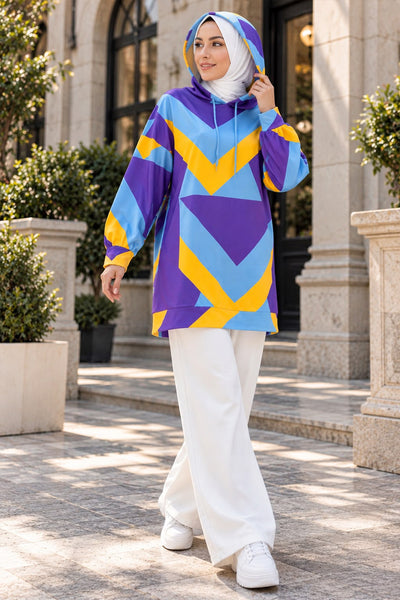 4125 Oversize Sweat Dress - M. Blue