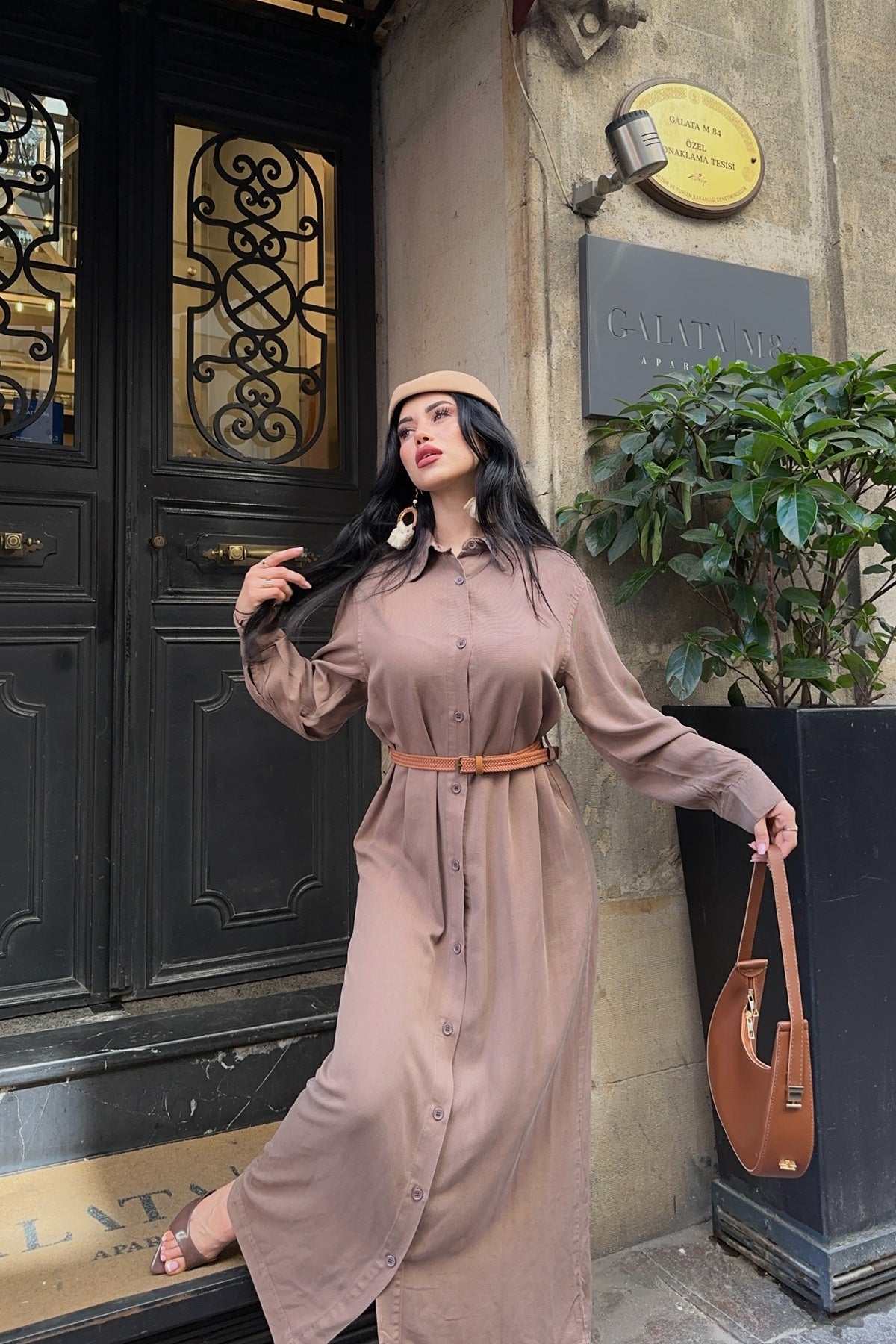 Rochie Denim Clasica Lunga cu Nasturi 3034