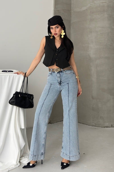 Pantaloni Denim Texturizati 7163