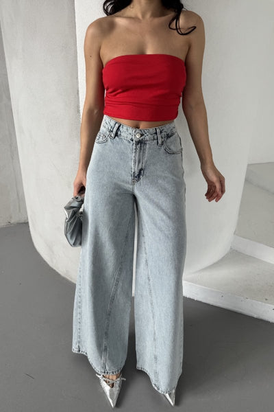 Pantalon Denim Baggy Segmentat 7045