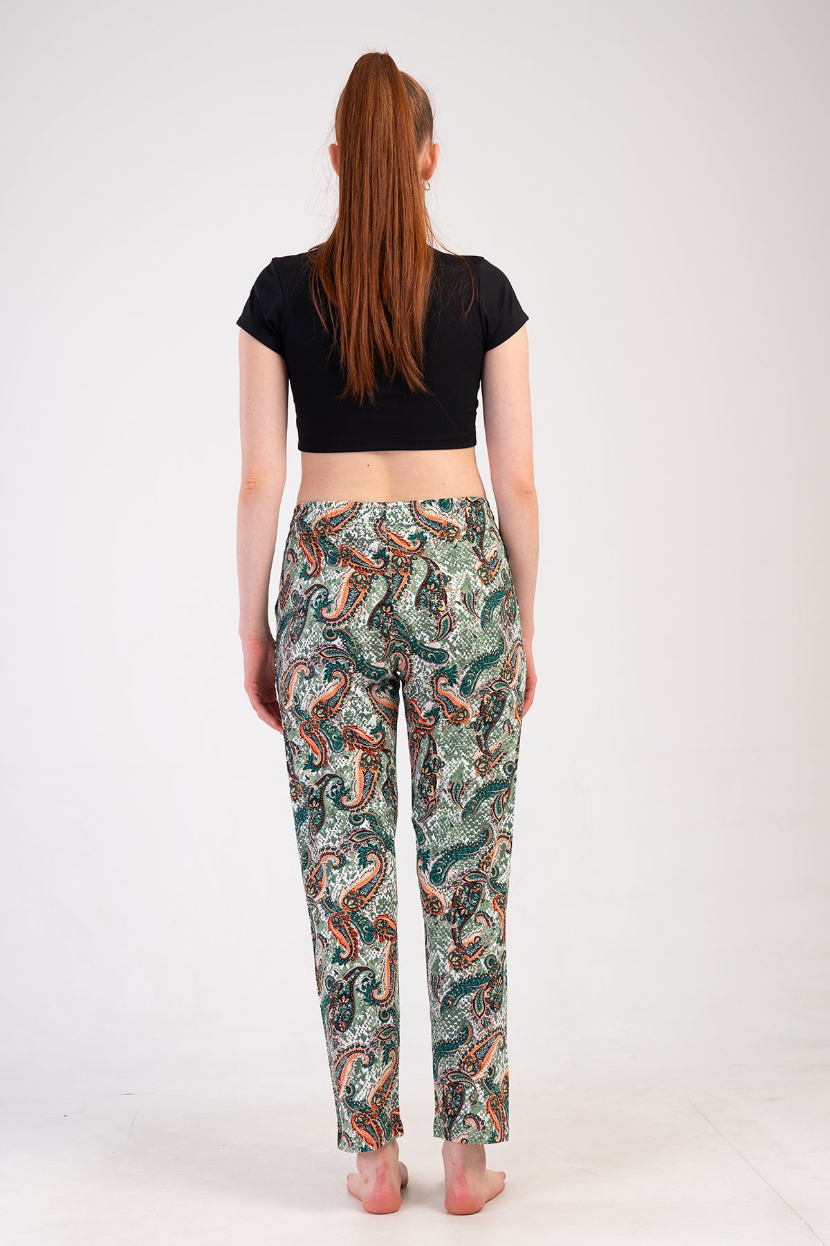 PANTALON PIJAMA FEMEI P.SUPREM XXL CU BUZUNARE - VERDE