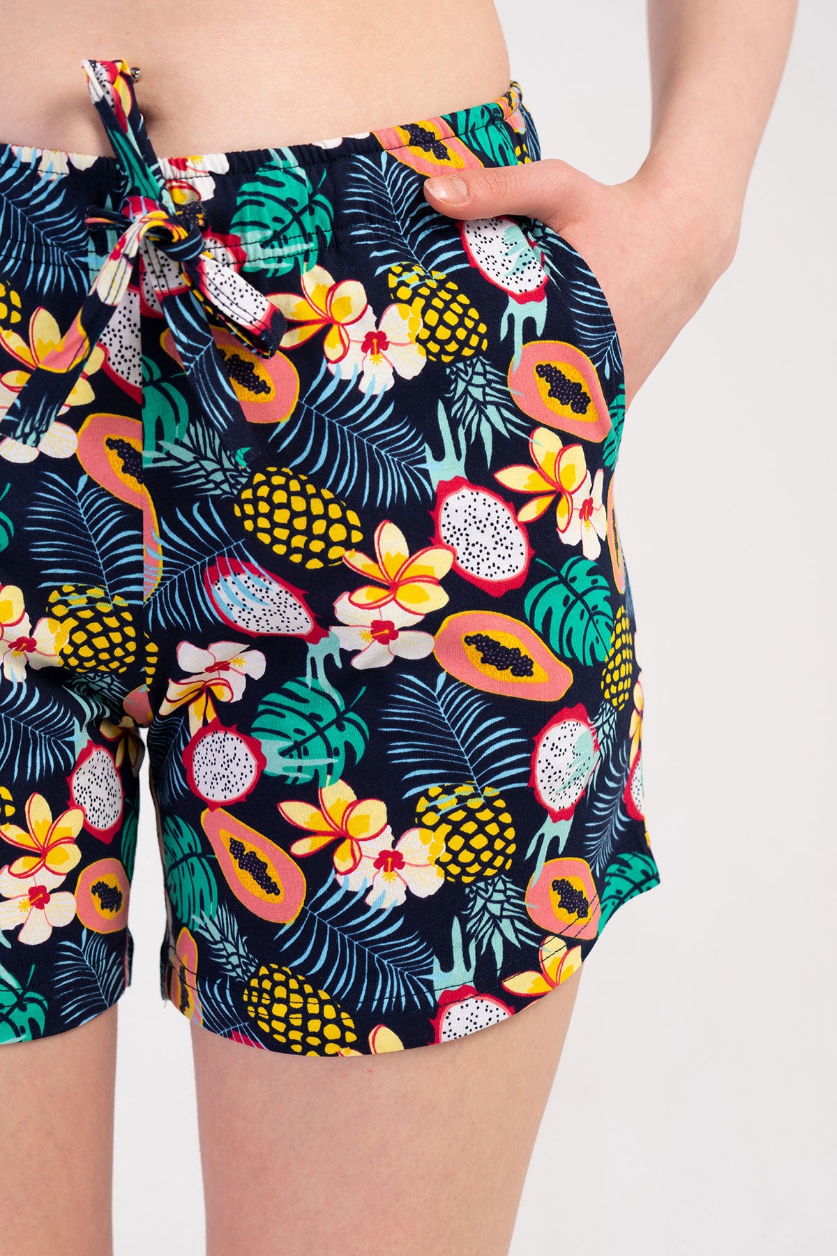 PANTALONI DE PIJAMA DE DAMĂ P.SUPREM - ALBASTRU ÎNCHIS