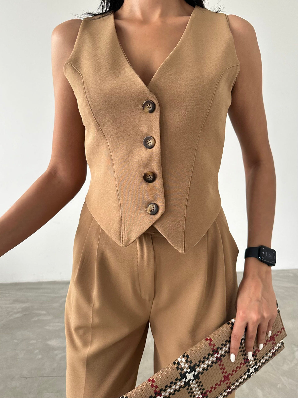 Mink Atlas Lined Vest