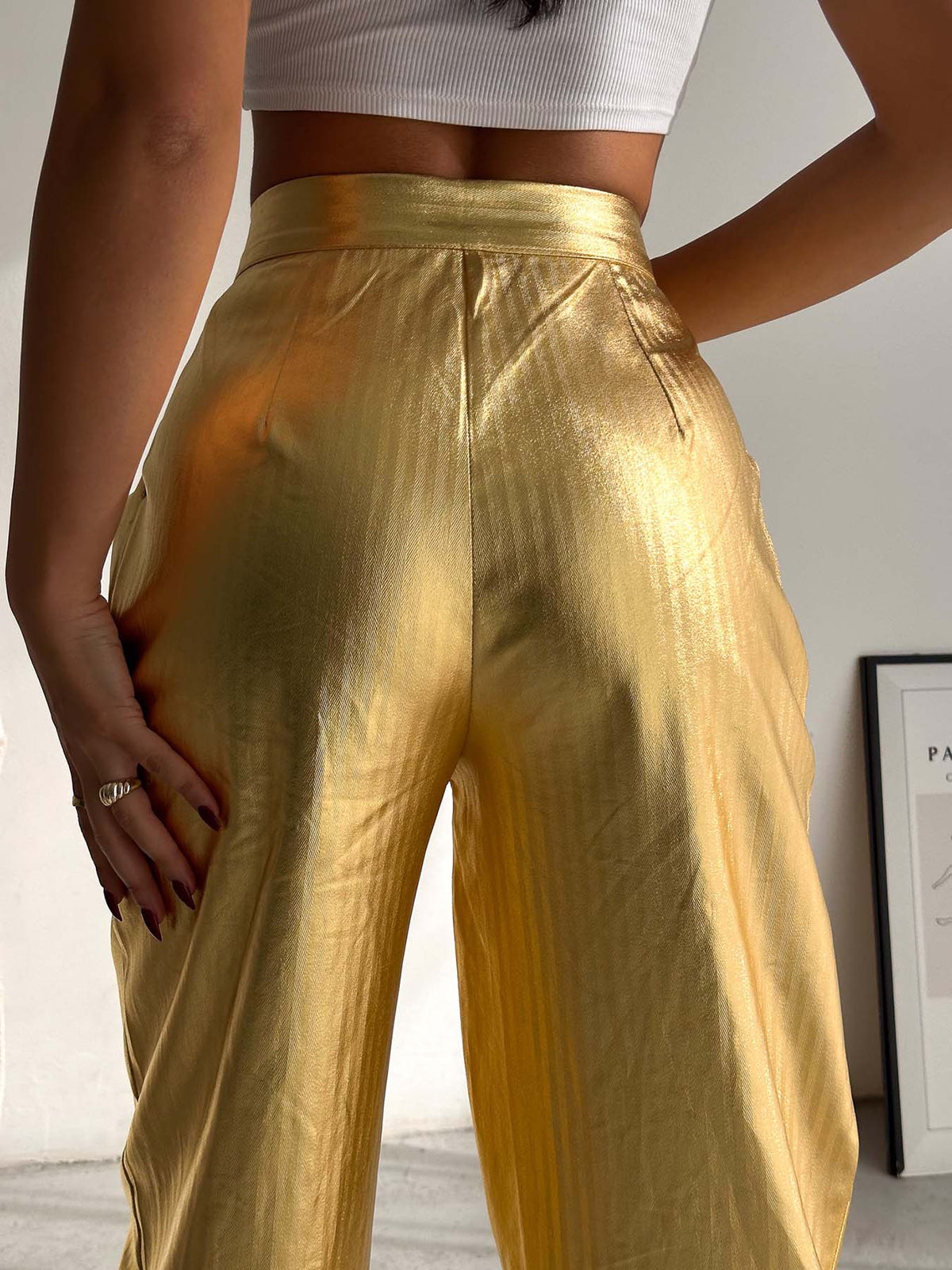 Gold Varak Palazzo Pantolon