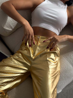 Gold Varak Palazzo Pantolon