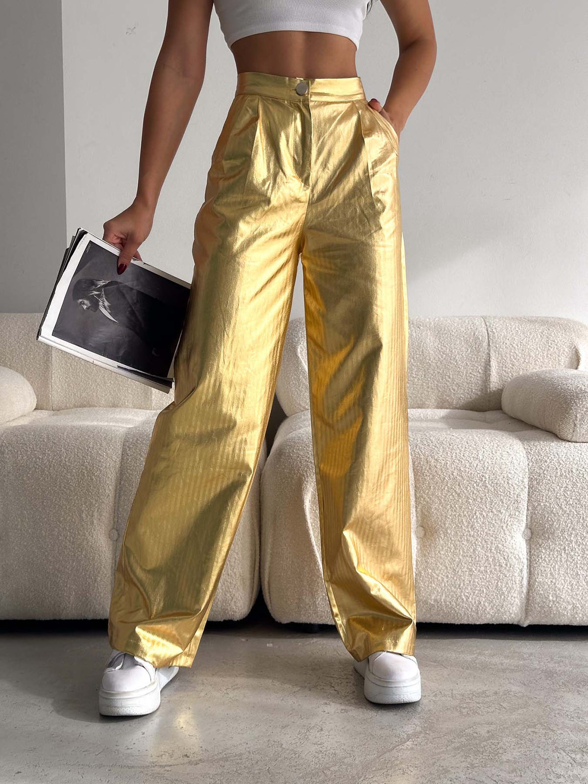 Gold Varak Palazzo Pantolon
