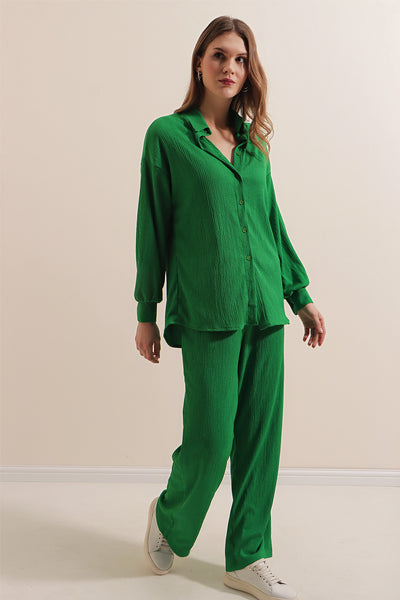 Set tricotat din două piese 5858 - Verde
