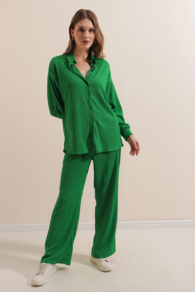 Set tricotat din două piese 5858 - Verde