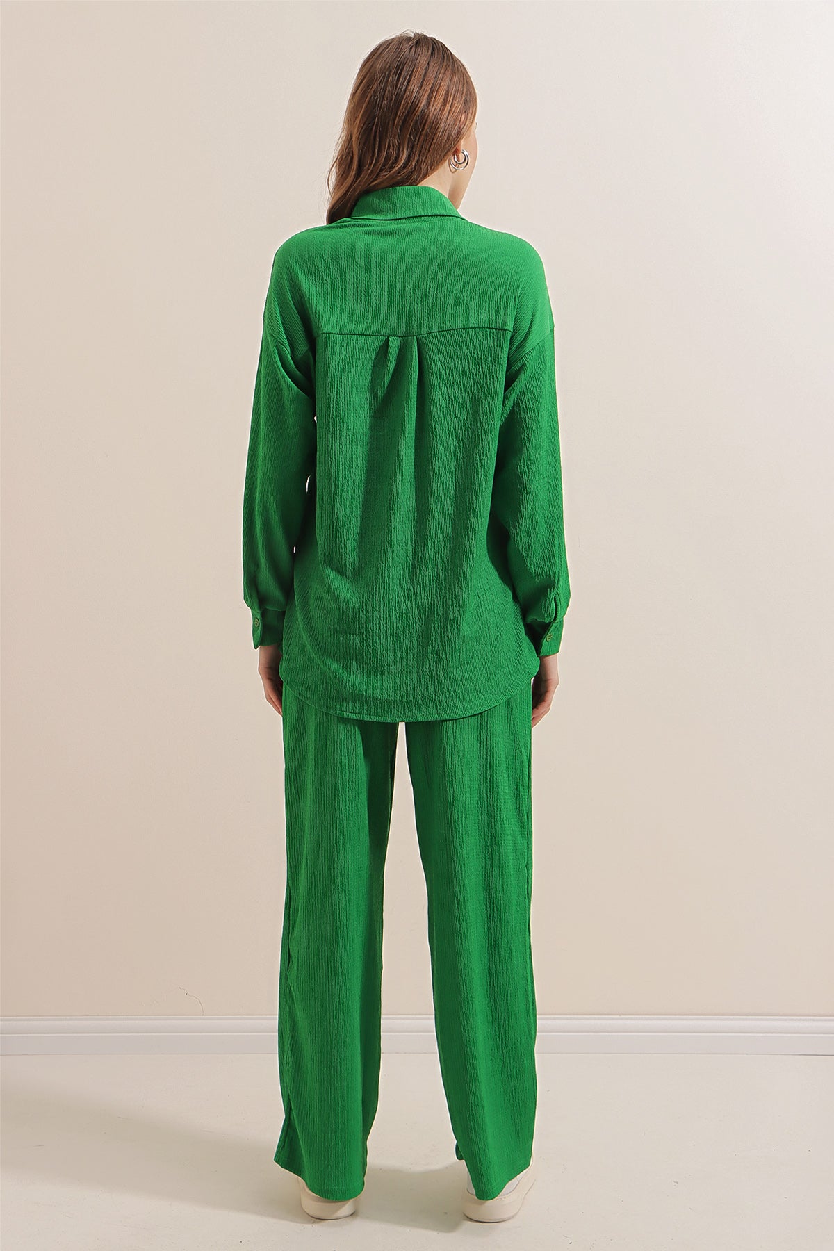 Set tricotat din două piese 5858 - Verde