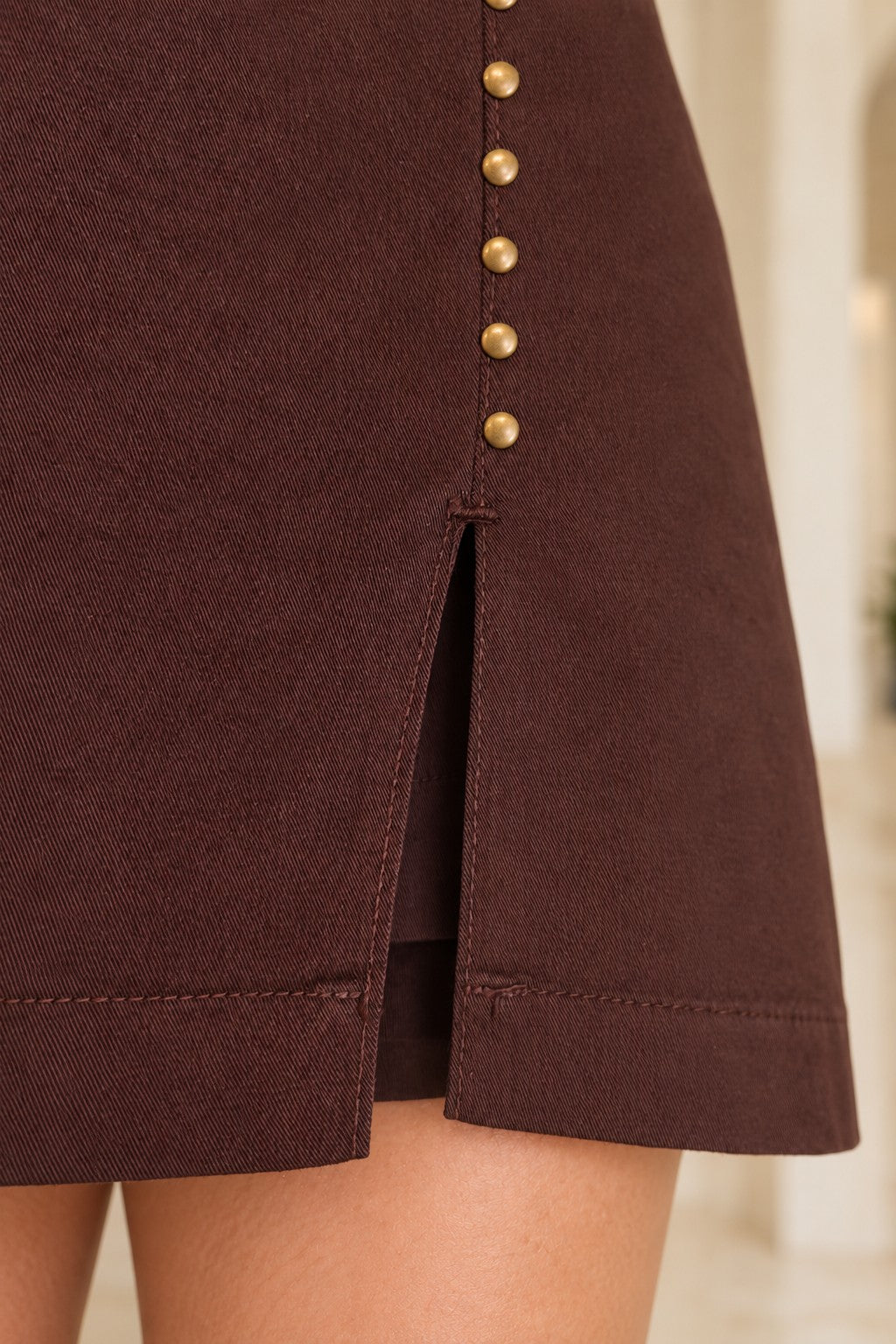 Droplu Yırtmaç Detaylı Şort Etek 1962