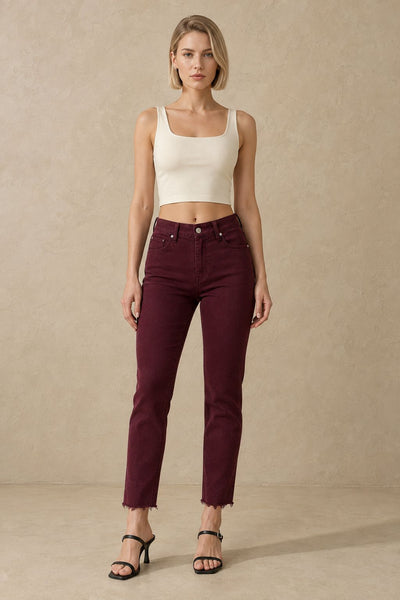 Blugi Mom Fit cu tiv netivit 764