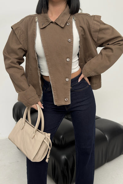 Jachetă din denim cu fermoar 6141