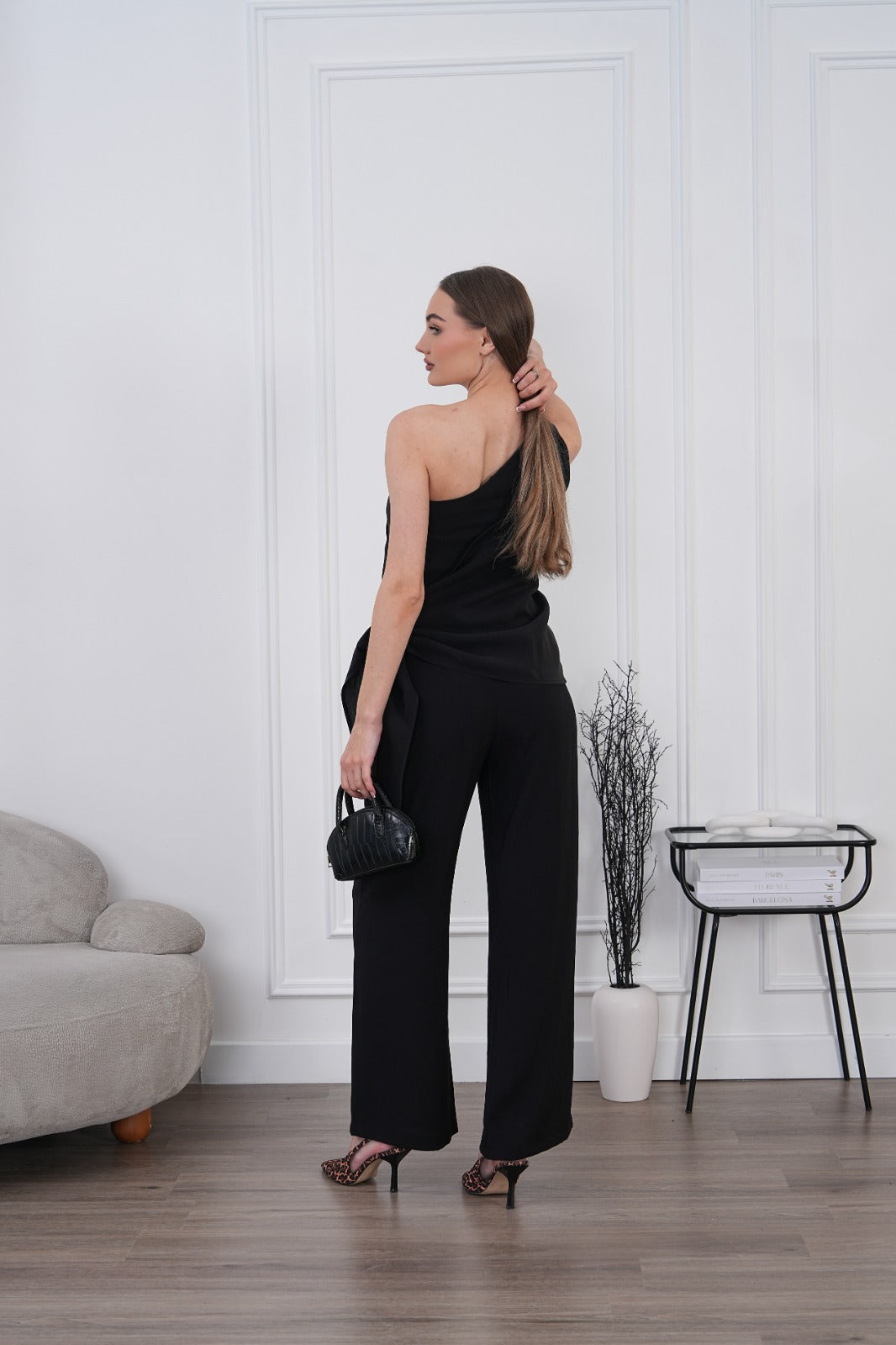 Set șal din modal - Negru