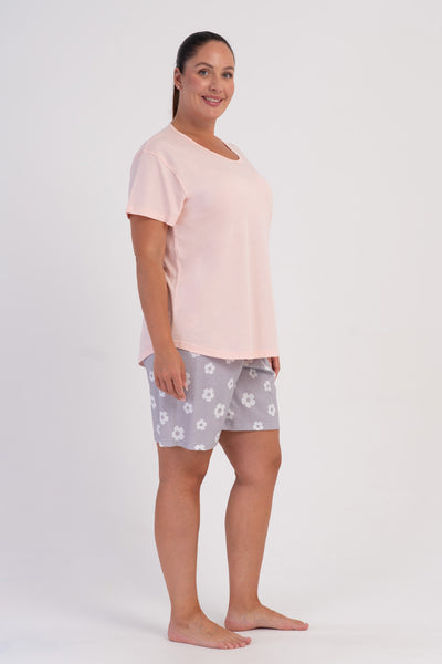 KADIN P.SUPREM XXL O YAKA KISA KOL ETEGI OVAL SORT TAKIM - BABY PINK