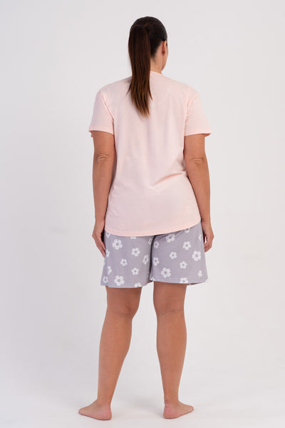 KADIN P.SUPREM XXL O YAKA KISA KOL ETEGI OVAL SORT TAKIM - BABY PINK