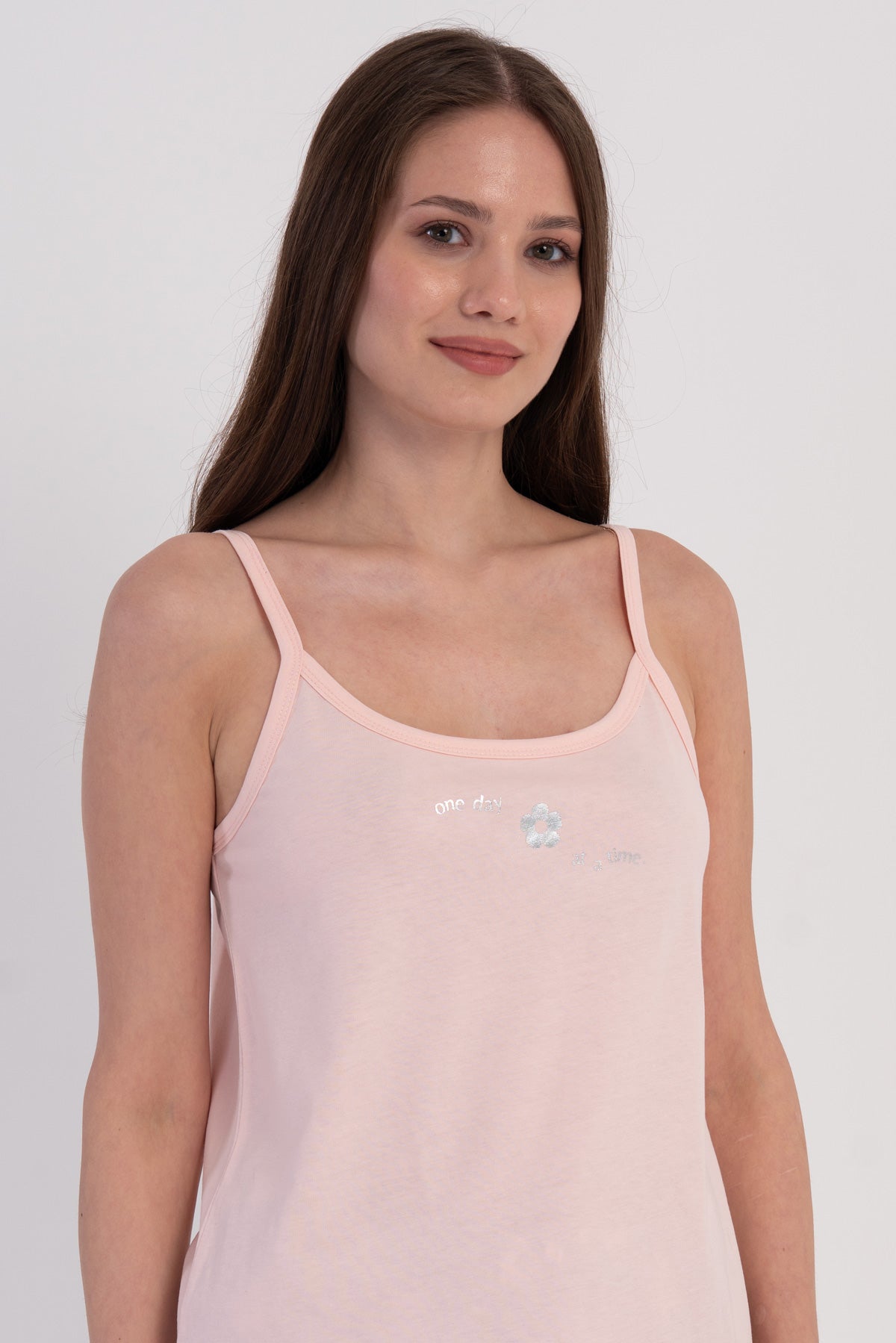 WOMEN'S P.SUPREM IP STRAPPED SKIRT OVAL SORTS SUIT - BABY PINK