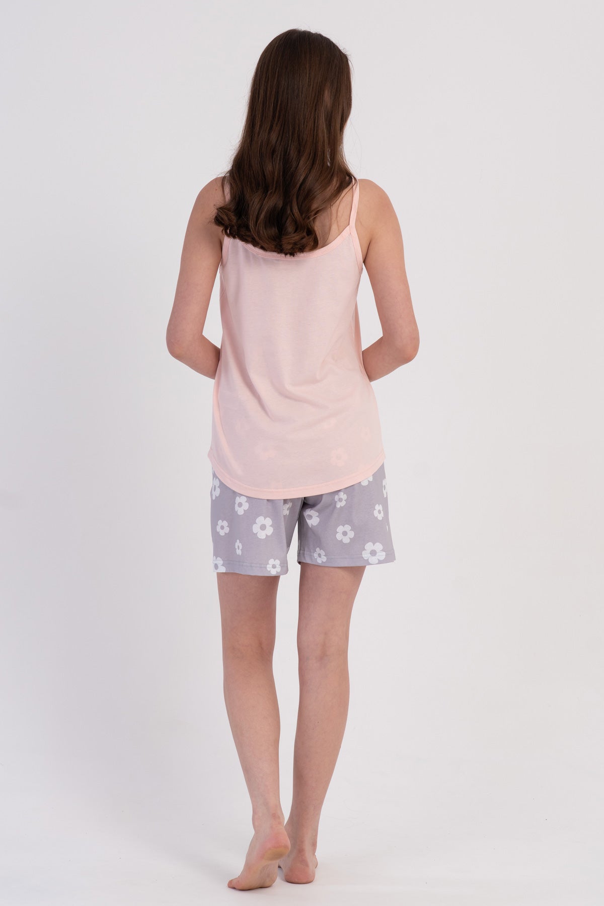 WOMEN'S P.SUPREM IP STRAPPED SKIRT OVAL SORTS SUIT - BABY PINK