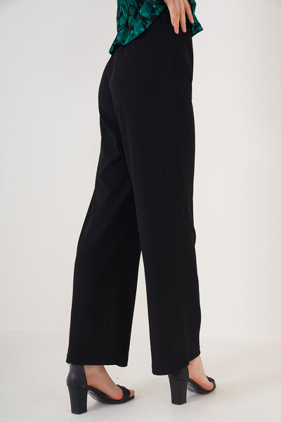 6543 Pantaloni Tricot - Negru