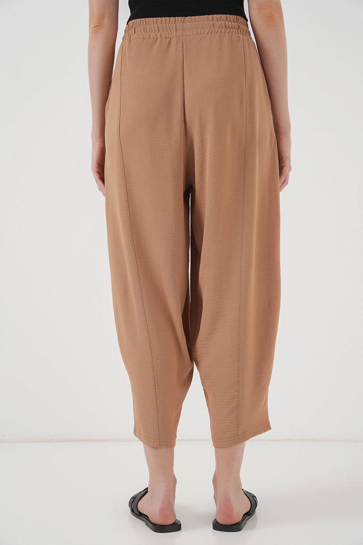 6591 Pantaloni Țesătură Salvar - Cămilă