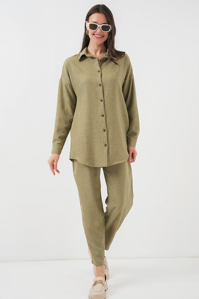 6622 Costum Din Pânză (2 Piese) - Cagla