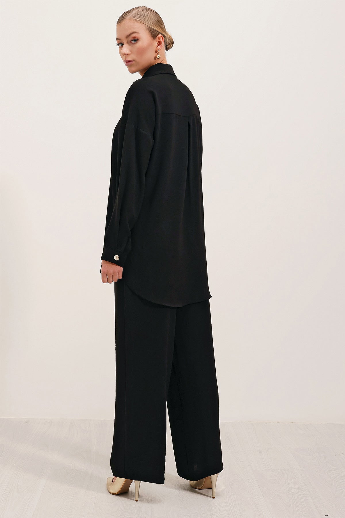 Oversize Alt-Üst Takım - Siyah