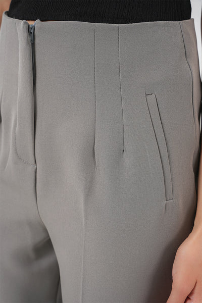6650 Pantaloni cu talie inalta - Gri