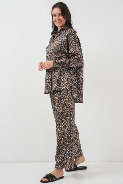 6699 Set cu model leopard - Maro deschis
