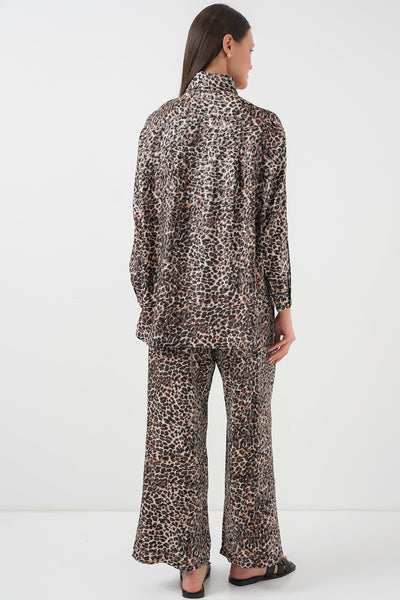 6699 Set cu model leopard - Maro deschis