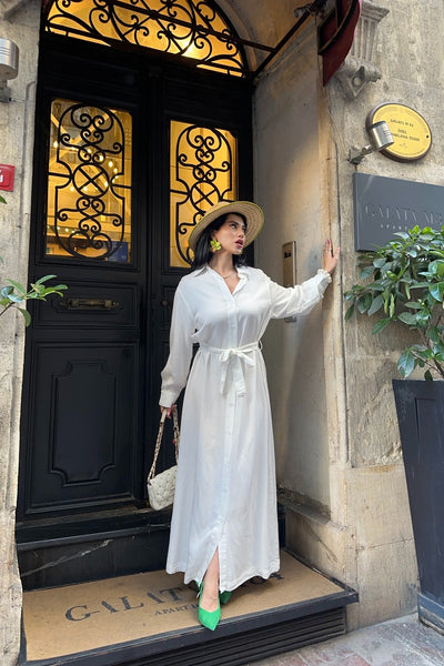 Rochie Denim Clasica Lunga cu Nasturi 3034