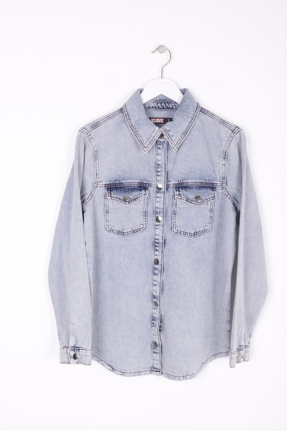 Cămașă Denim cu Capse 6013