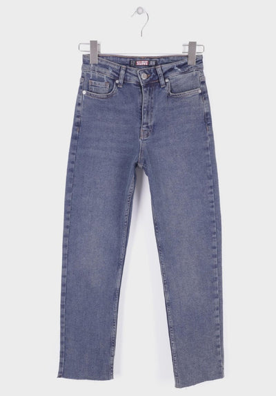 Dikişsiz Paça Mom Fit Kot Pantolon 764