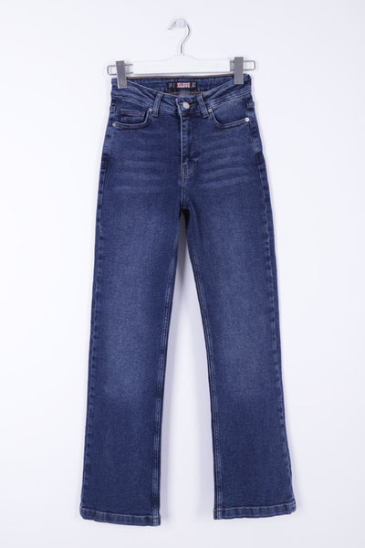 Pantalon Denim Relax Larg cu Cusaturi 7026