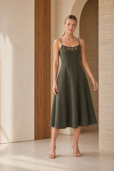 Rochie de in cu bretele Elevată HS3107