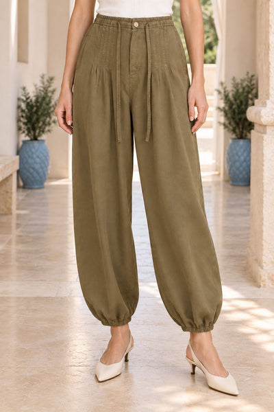 Kroşetalı Paça ve Beli Lastikli Pantolon 7241