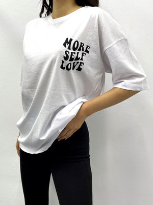 More Self T-Shirt - Beyaz