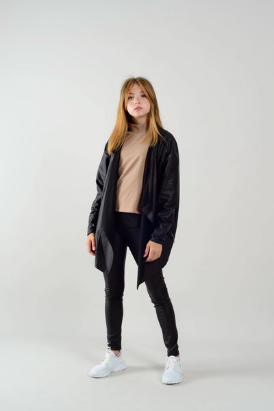 Genç Kız Balıkçı Yaka Crop Sweatshirt | 9–15 Yaş | RG Brand | RG3269 - TAŞ