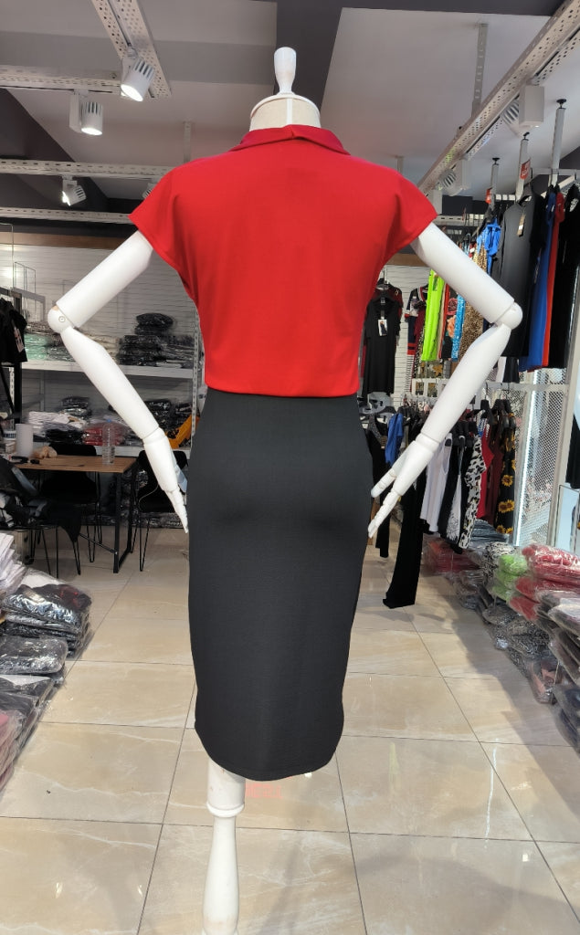 Rochie crepon scurtă wrap, fără curea, 37519