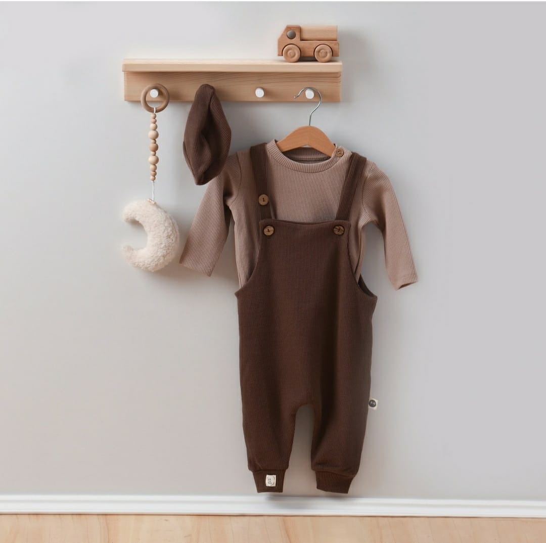 Bebek Tulumu Tişört ve Bere Seti | 6 Ay–4 Yaş | RG Brand | RG170 - MAVİ